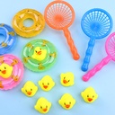 Children Playing With Water Toys Small Yellow Duck