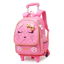 Children's Two-three-wheel Trolley Schoolbag Detachable