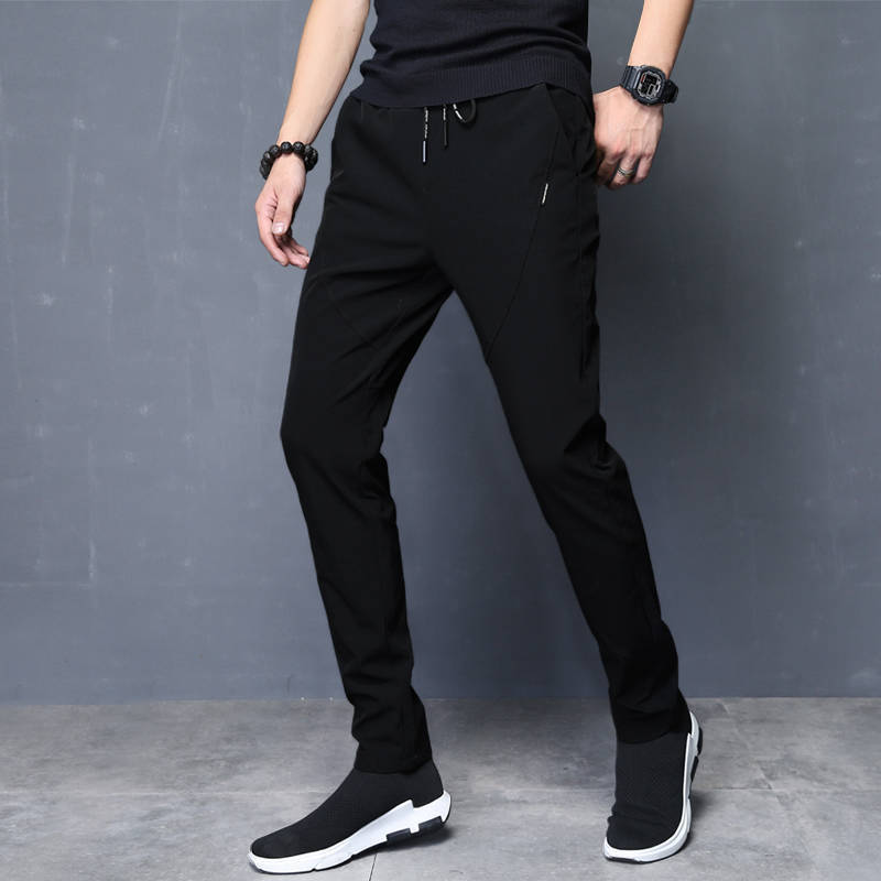 Thin Men's Casual Pants, Men's Slim Pants, Men's Korean Style Trendy Sports Pants, Men's Trousers, Loose Feet