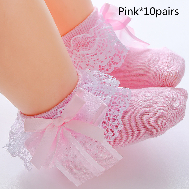 Lace Cute Bow Dance Girls Socks