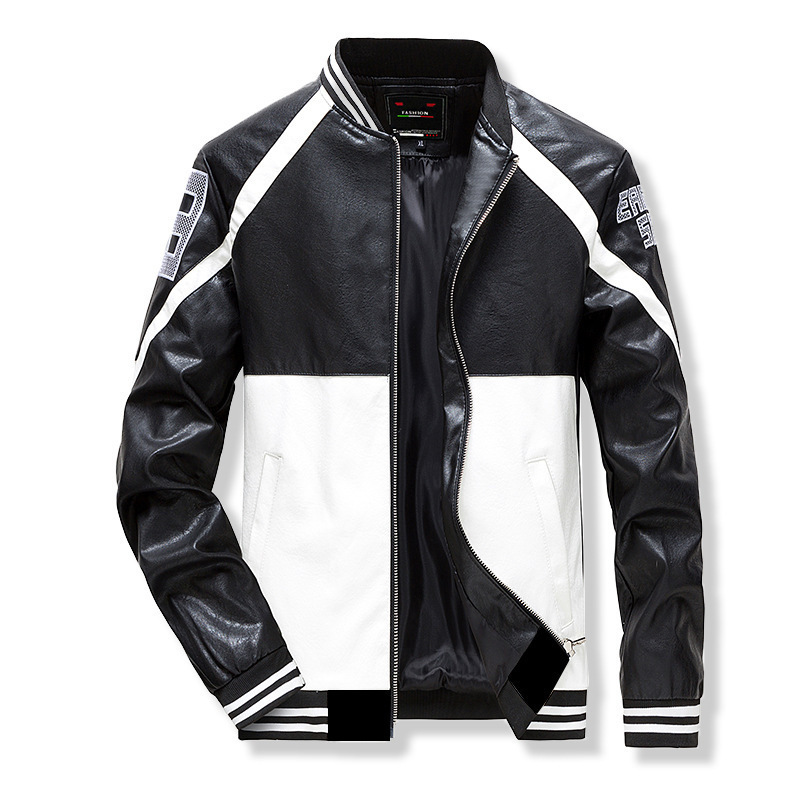 New Men's Casual PU Leather Youth  Jacket