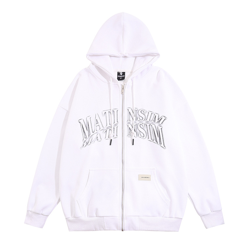 Letter Spray Painting Printed Hoodie Loose Casual Men