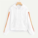 Women's Rainbow Striped Long-sleeved Sweater