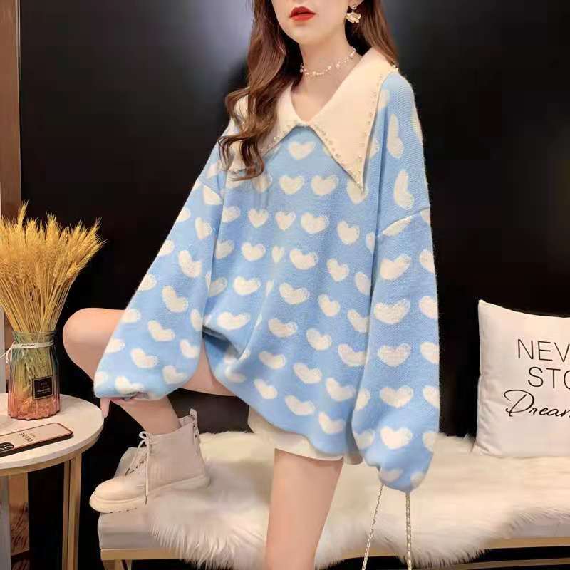 New Sweet Little Doll Collar Sweater Women