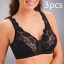 Europe And America Front Button Sports Bra Plus Size Steelless Underwear