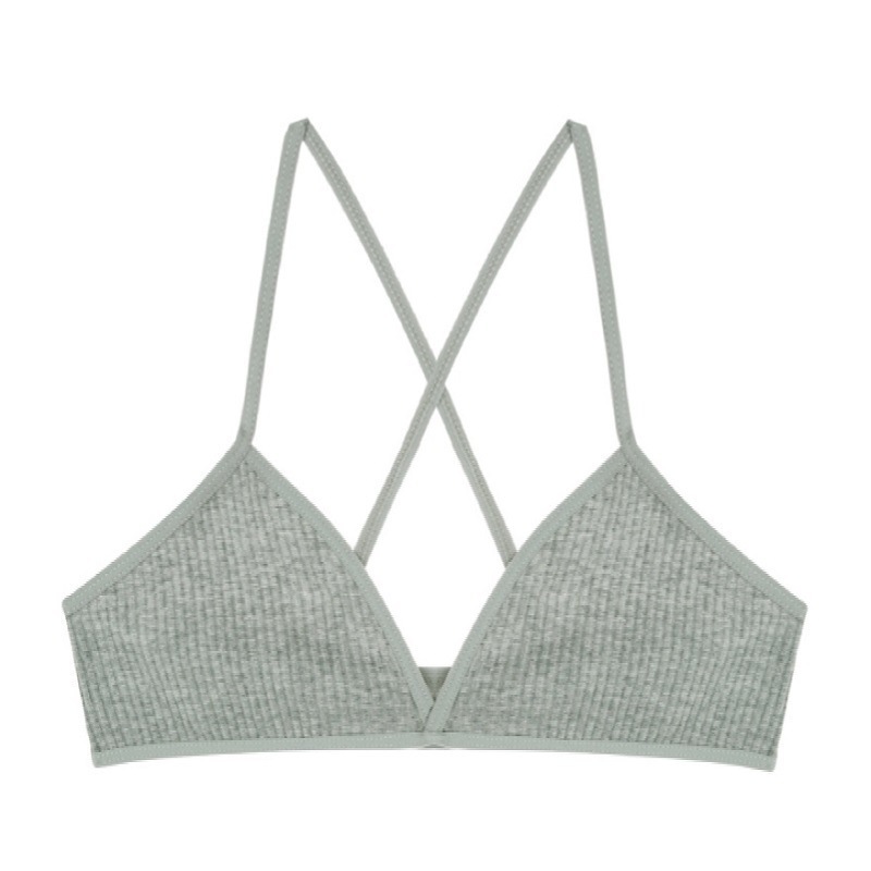 French Triangle Cup Bra Wireless Underwear Thread Beautiful Back Girl Ultra-thin Tube Top