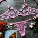 Sexy Romantic Flower Embroidery Perspective Suit
