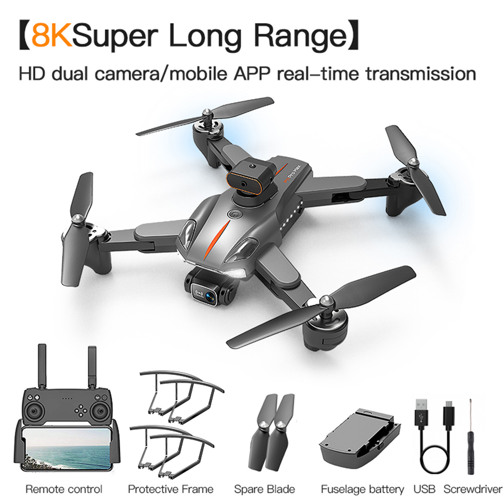 طائرة بدون طيار P11 GPS مع تصوير جوي 8K ونظام تجنب العقبات