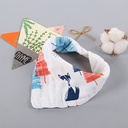 Soft Printed Baby's Mouth Towel Cartoon Triangle Towel