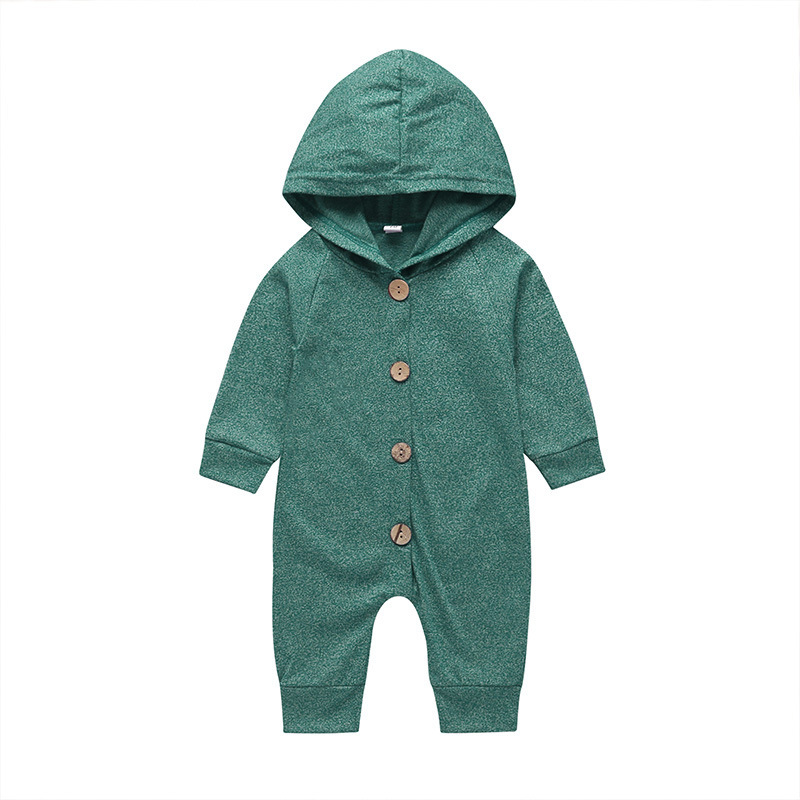 Hooded Single Breasted Baby Romper