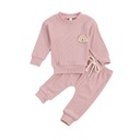 Round Neck Rainbow Embroidery Long Sleeve Suit