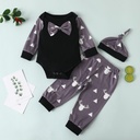 Baby Bowknot Romper Printed Trousers