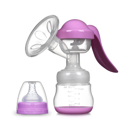Wide mouth manual breast pump