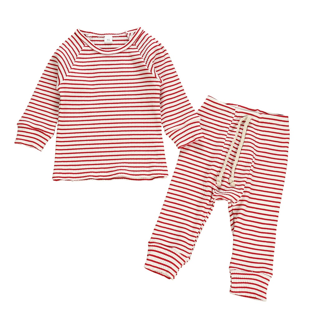 Two piece children's suit with striped top and trousers