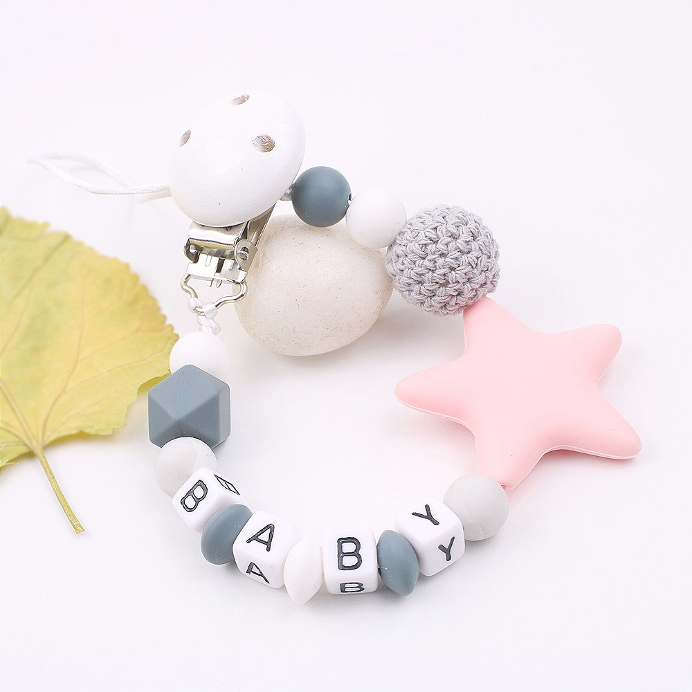 Silicone Pentagram Pacifier Chain