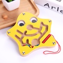 Children's Educational Toys Magnetic Pen Ball Maze Animal Track Wooden Early Education Parent-child Intelligence Game