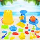 25-Piece Castle Bucket Sand Pool For Playing With Beach Bucket Shovel