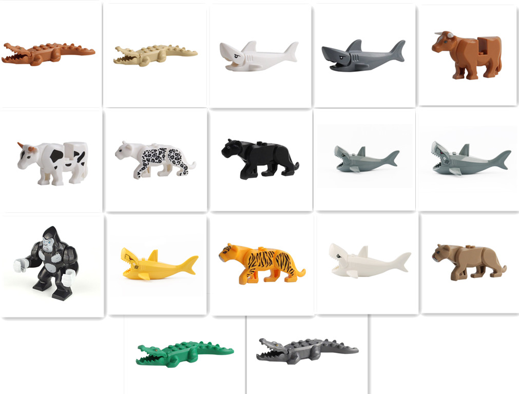 Cartoon Animal Building Blocks Small Particles Fighting Insert Early Education Building Block Toys