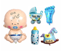 A small set for children with aluminum balloons, perfect for birthday parties and welcoming a newborn, adding a touch of magic and joy to your celebrations