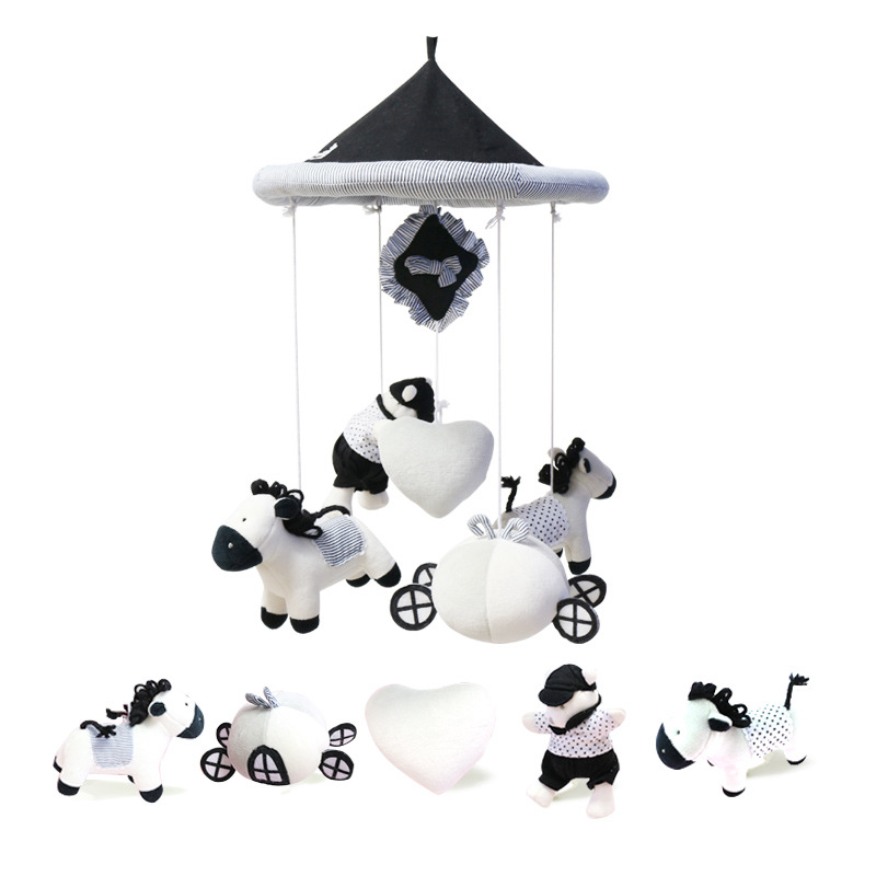 Baby bed plush rotating rattle toy