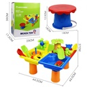 Multifunctional Children'S Beach Table Toy 25-Piece Suit For Playing In The Sand Pool, Baby Playing In Water And Dredging Tools