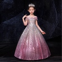 فستان طويل الذيل للبنات