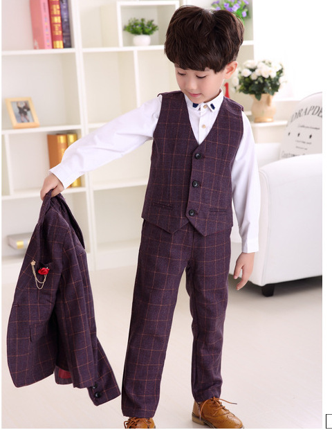 Three-piece suit, vest, pants, children's wear