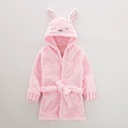 Flannel baby bathrobe
