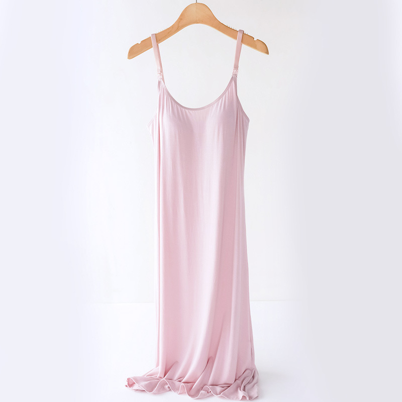 Plus Size Loose Camisoles For Breastfeeding Base Skirt With Chest Pad Sunderwear-free