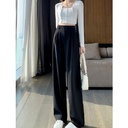 New Brown High Waist Slimming Loose Drooping Small Casual Pants
