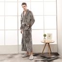 Simple Coral Fleece Thickened And Long Nightgown