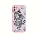 Compatible with Apple, Dragon Pattern Skin-Feel Mobile Phone Case For Apple 11 Popular Protective Case, Chinese Style iPhone12 Mobile Phone Case