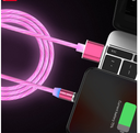 كابل شحن مغناطيسي USB مزود بإضاءة LED متوافق مع منتجات أبل