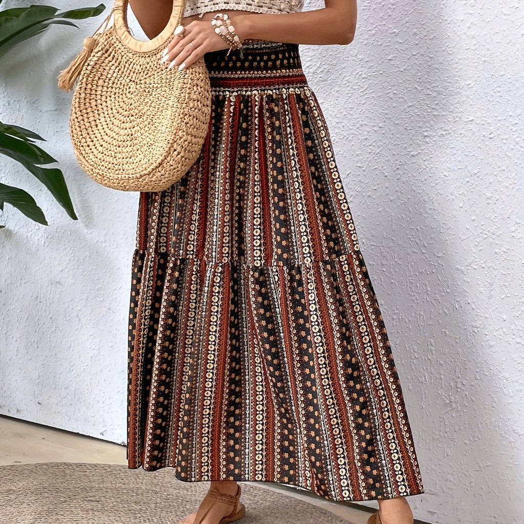 All-matching Slim Fit Pleated High Waist Long Skirt