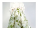 Original Design Embroidered High Waisted Skirt