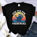 European And American Digital Printing Casual Round Neck T-shirt