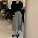 High Waist Versatile Design Sense A-word Skirt Girl