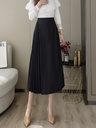 Irregular Pleated Skirt And Umbrella Skirt Mid-length High Waist
