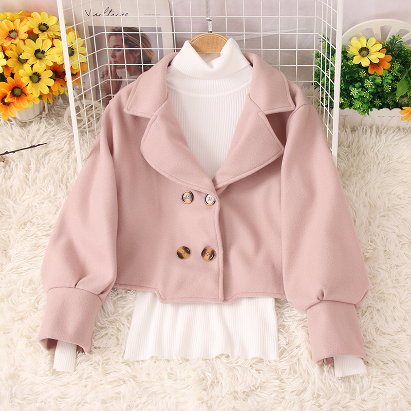 Female Temperament Simple Suit Collar Top