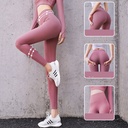 بنطلون يوغا نسائي بدون خياطة مع تصميم الأرداف