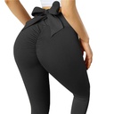 Women's Double-sided Brushed Hip Lifting Sport Fitness Bow Yoga Pants