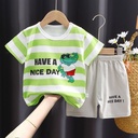 Children's Short-sleeved Suit Pure Cotton Clothing T-shirt Shorts Set