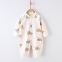 Baby Jumpsuit Romper Cotton Four Seasons Newborn Clothes Cartoon Bear Crawling
