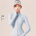 Yoga Clothes Sports Jacket Nylon Long Sleeve Stand Collar Zipper Running Fitness Clothes