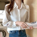 Loose Retro Hong Kong-style Temperament Blouse, Women's Embroidered