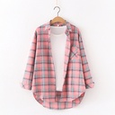  New Brand Plaid Shirt Women Loose Plus Size Blouse Female Long Sleeve Blouses Cotton Flannel Casual Shirt Women Tops Blusas