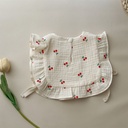 Ruffled Infant 4-layer Cotton Gauze Saliva Towel