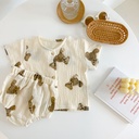 Bear Printed Baby Two Pieces Blouse And Pants