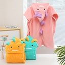 New Dinosaur Children Increase Absorbent Bathrobe With Hood Cloak