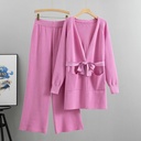 Knitted Cardigan Wide Leg Pants Casual Two-piece Set